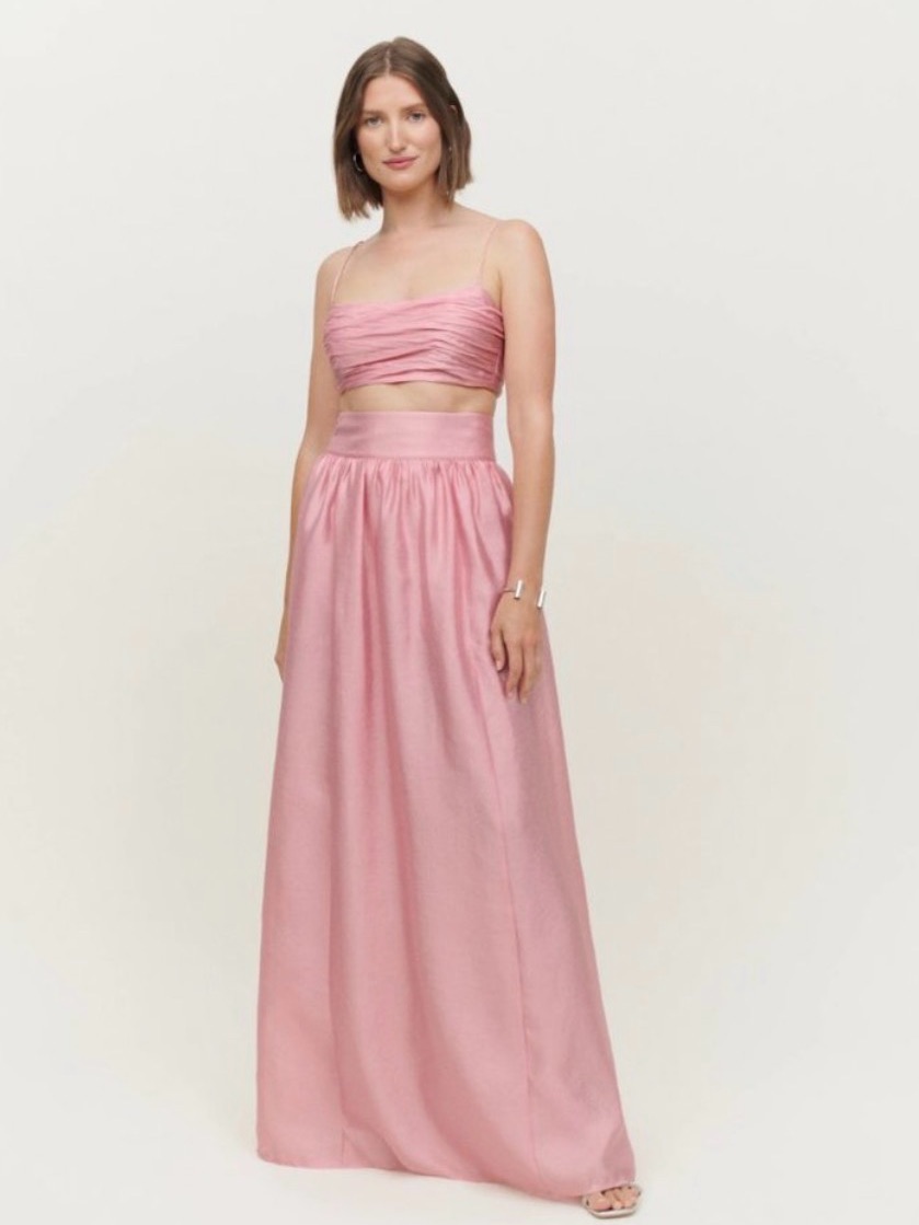 Nwt Reformation Carlow Pink Two-Piece Set
